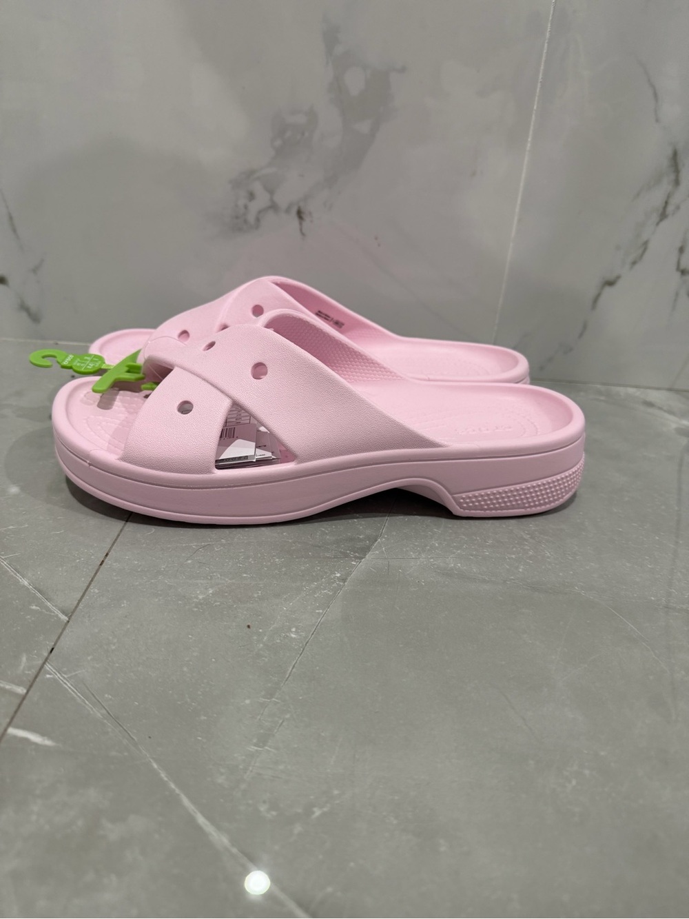 CROCS Women's Slide Sandals in Light Pink